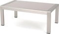 Silver Aluminum Coffee Table with Glass Top O49320