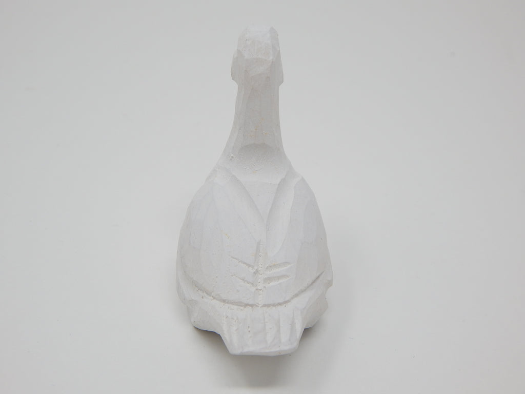 White Goose Handmade Wood Carved Figurine Collectible B798
