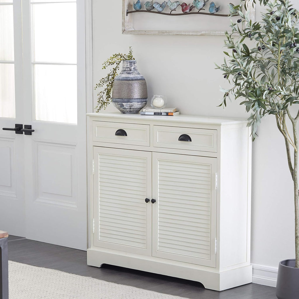 White Wood Cabinet R49426
