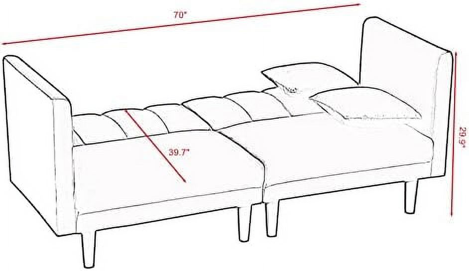 69" W Button Tufted Upholstered Loveseat Sofa J290046