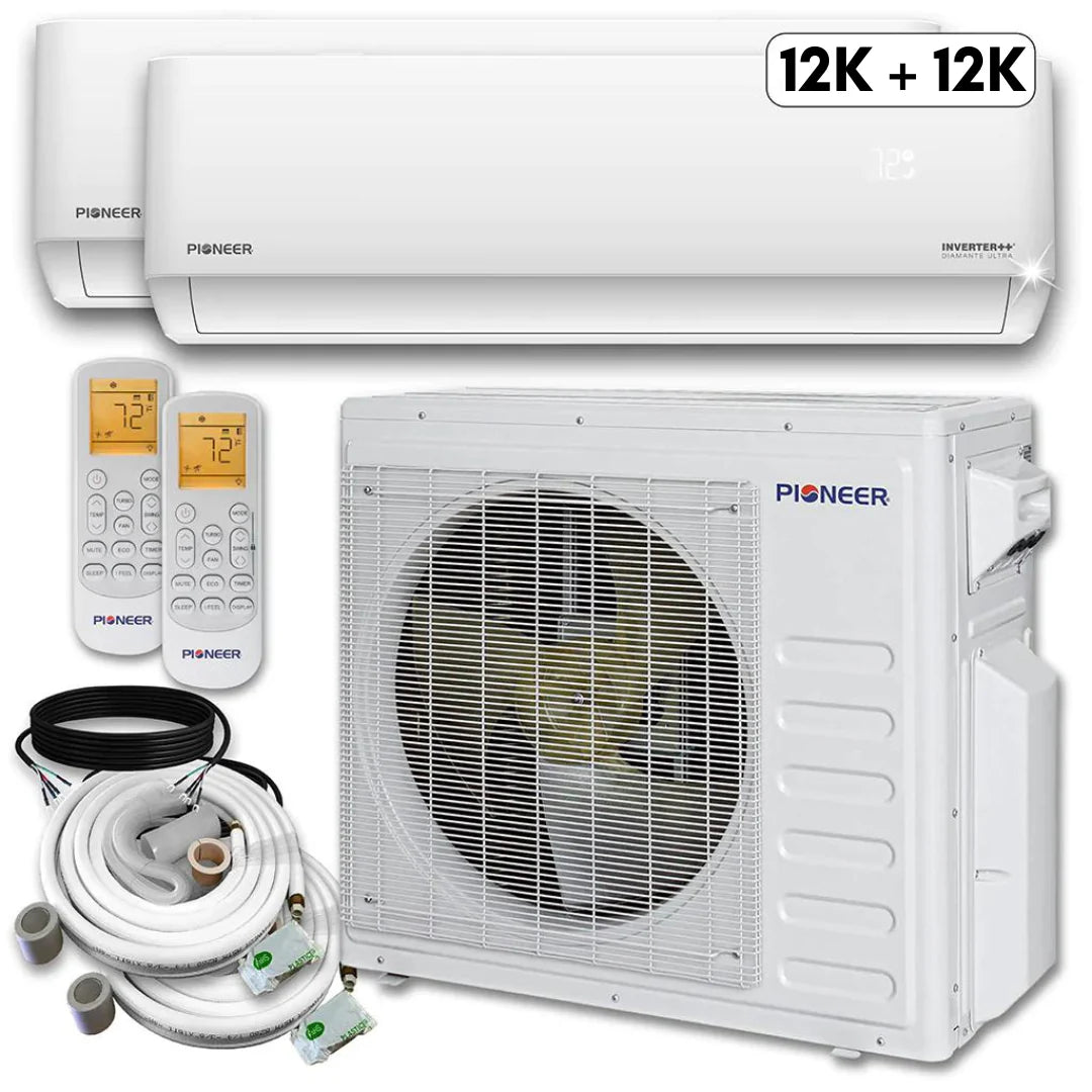 24,000 BTU 2 Zone Ductless Air Conditioner and Heat Pump V395871