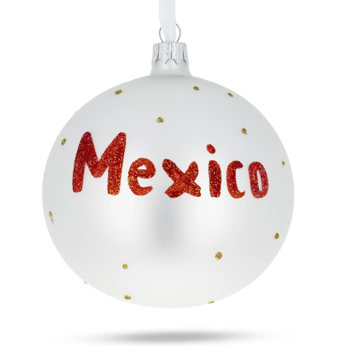 Blown Glass Ball Christmas Ornament 4 Inches N45969