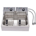 12.9QT 5000W Stainless Steel Dual Tank Deep Fryer J684