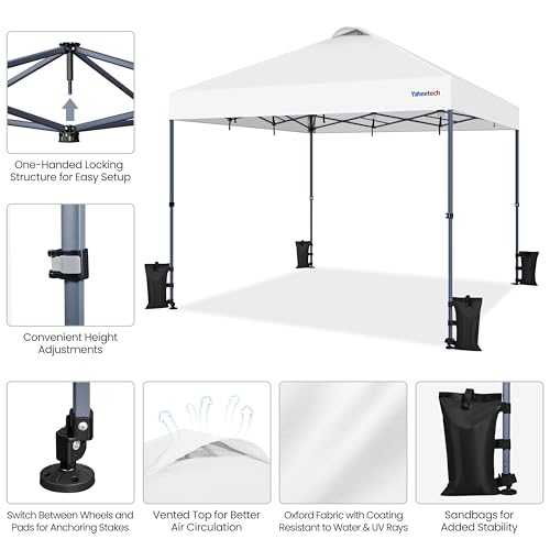 10x10 Pop-up Canopy Tent with Carry Bag, Black E786