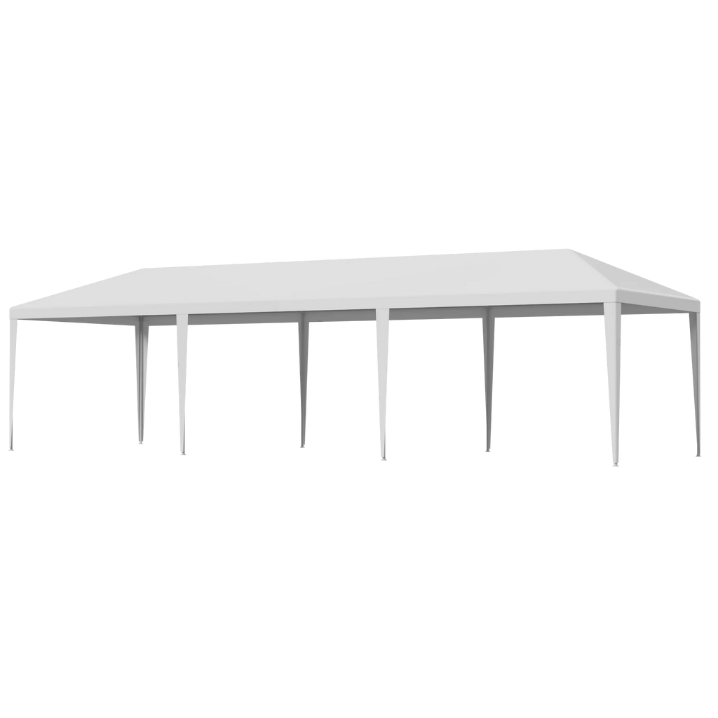 10'x30' White Outdoor Gazebo Canopy Tent with 8 Removable Walls I971