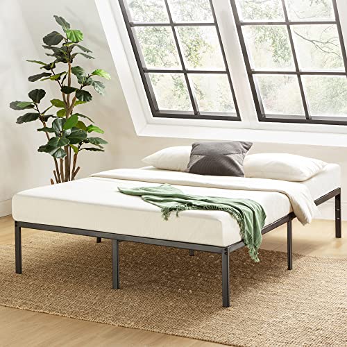 14 Inch White Metal Platform Bed Frame B8811