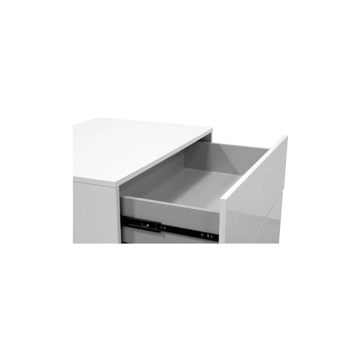 White 5-Drawer Poplar Wood Bedroom Chest O241725