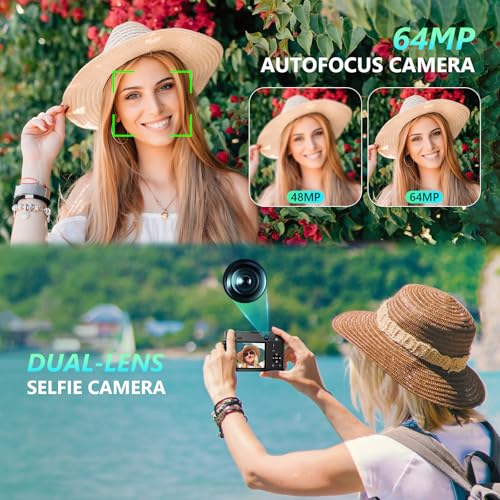 5K Digital Camera 64MP 6X Optical Zoom Autofocus Dual-Lens T43441