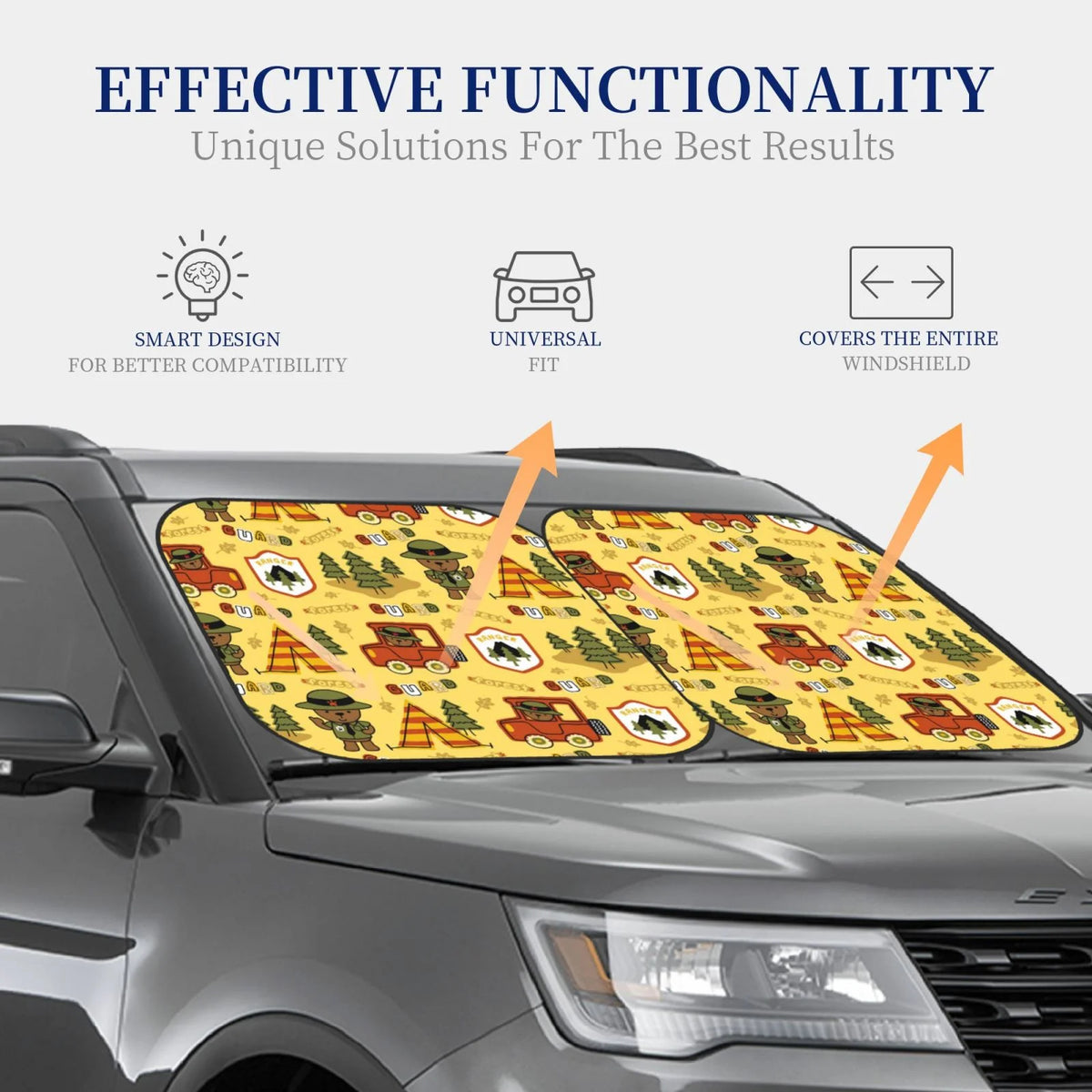 Foldable Car Sun Shade for Front Window L23263