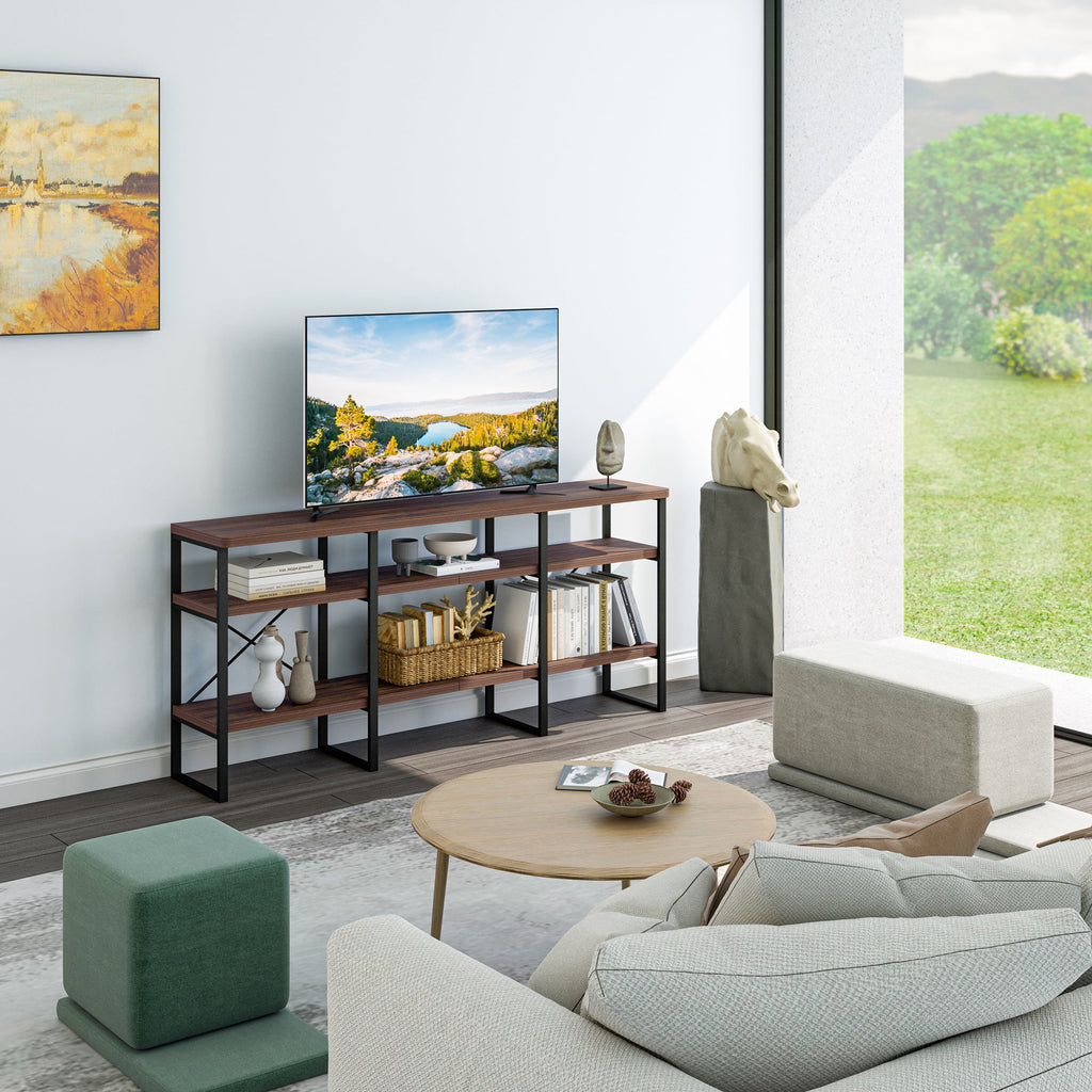 70" TV Stand with Wood Shelves R52371