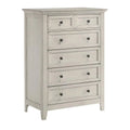 White 5-Drawer Transitional Wood Chest W66224