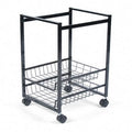 Black Mobile File Cart with Sliding Baskets P8453