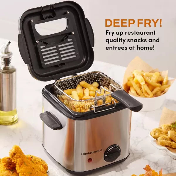1.5 Qt. Electric Deep Fryer with Removable Basket X7050