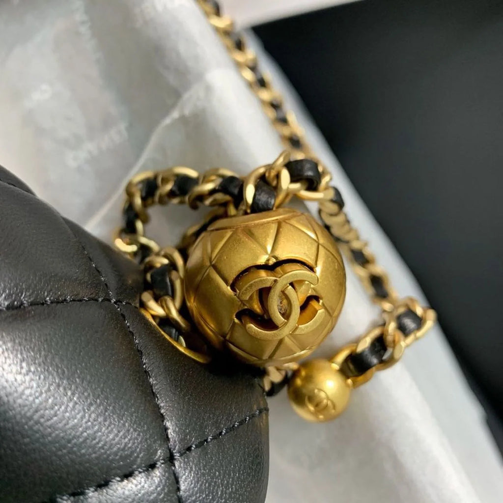 Black Flap Bag D6096