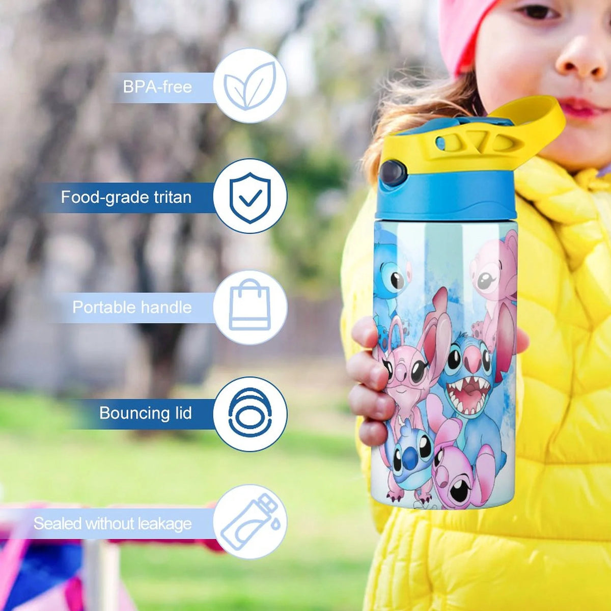 Stainless Steel Vacuum Insulated Water Bottle With Straw Q84532