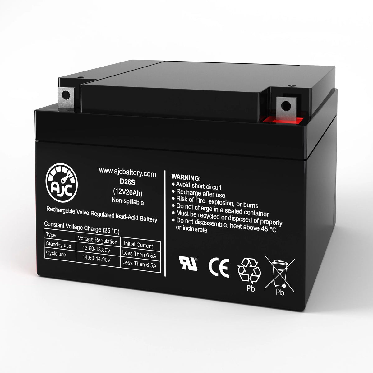 12V 26Ah Sealed Lead Acid Battery B3110
