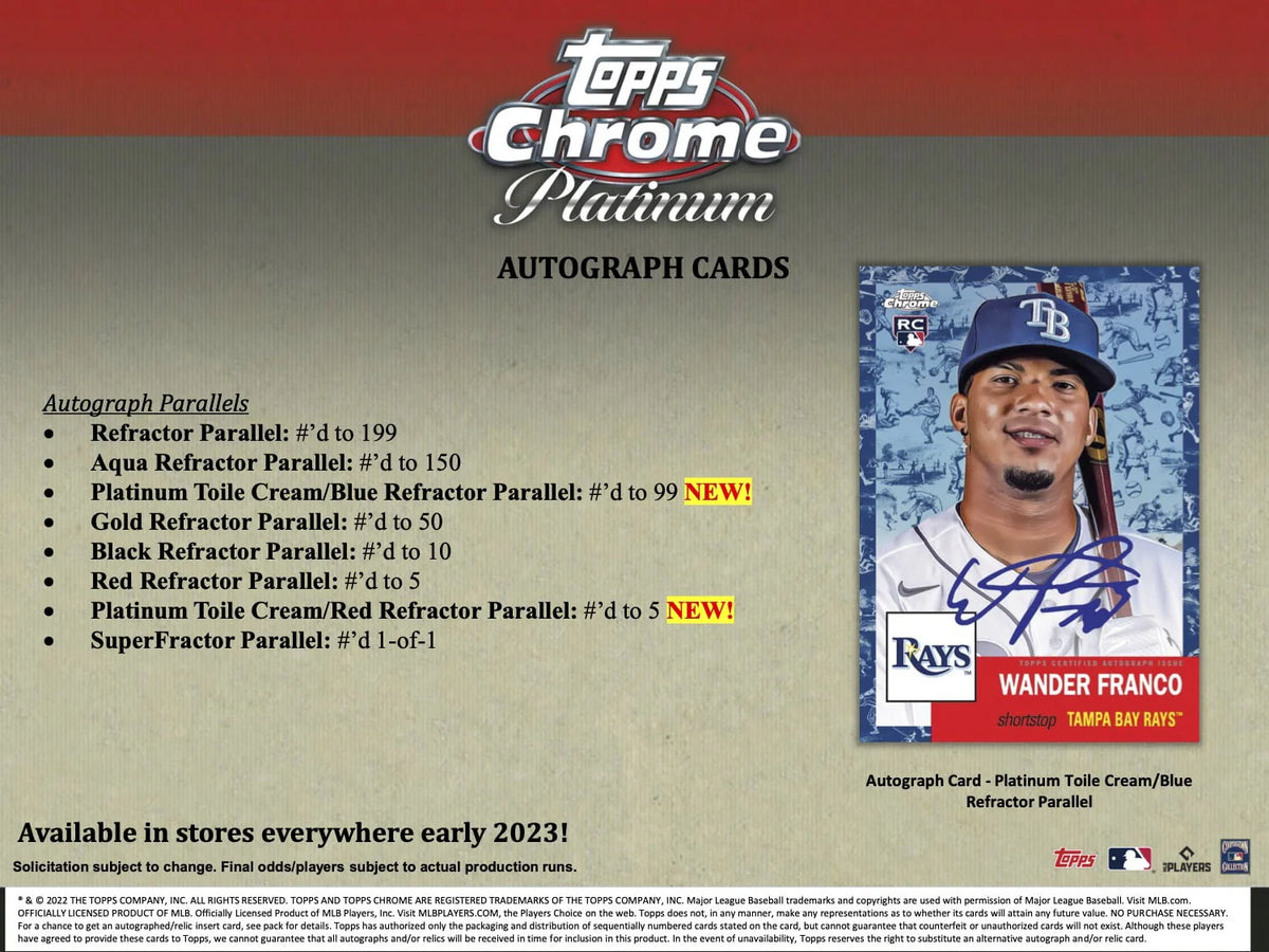 2022 Topps Chrome Platinum Anniversary Baseball Trading Cards Blaster Box P50975