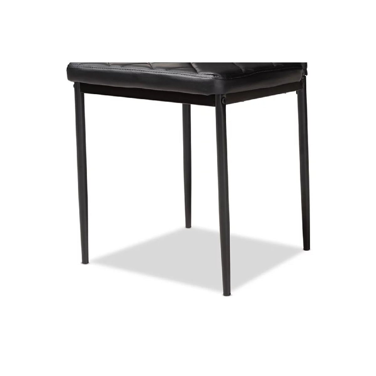 Black Faux Leather Upholstered Dining Chair Set of 4 R722355